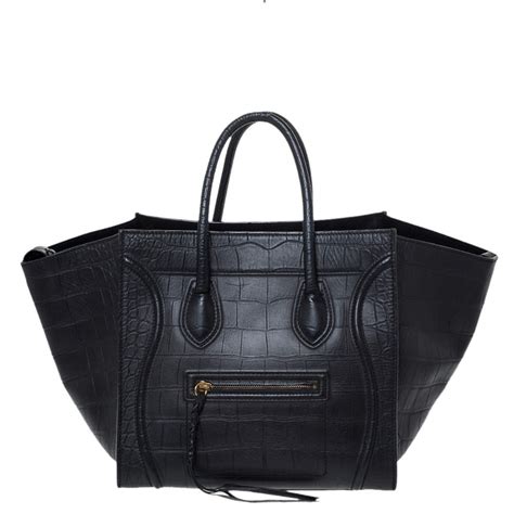 celine phantom crocodile bag|Celine phantom luggage.